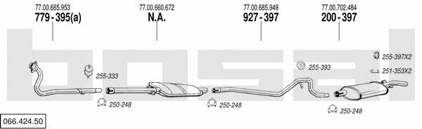 Bosal 066.424.50 Система випуску відпрацьованих газів 06642450: Купити в Україні - Добра ціна на EXIST.UA! 06642450 Bosal Система випуску відпрацьованих газів