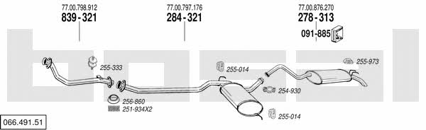 06649151 Bosal Система випуску відпрацьованих газів