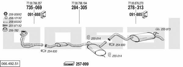 Bosal 066.492.51 Система випуску відпрацьованих газів 06649251: Купити в Україні - Добра ціна на EXIST.UA! 06649251 Bosal Система випуску відпрацьованих газів