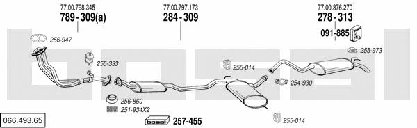 Bosal 066.493.65 Система випуску відпрацьованих газів 06649365: Купити в Україні - Добра ціна на EXIST.UA! 06649365 Bosal Система випуску відпрацьованих газів