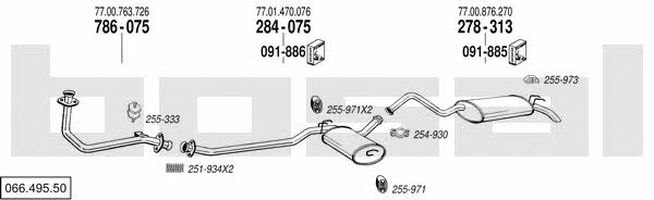 06649550 Bosal Система випуску відпрацьованих газів