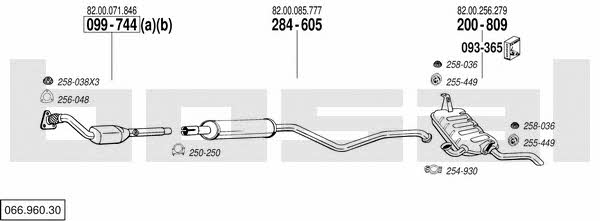 06696030 Bosal Система випуску відпрацьованих газів