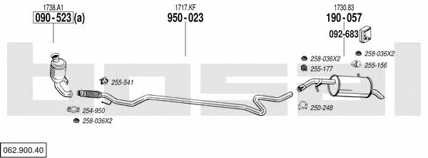 Bosal 062.900.40 Система випуску відпрацьованих газів 06290040: Купити в Україні - Добра ціна на EXIST.UA! 06290040 Bosal Система випуску відпрацьованих газів