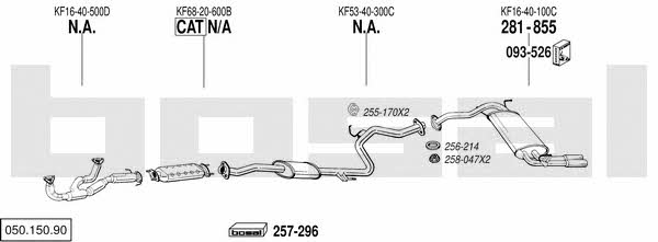 Bosal 050.150.90 Система випуску відпрацьованих газів 05015090: Купити в Україні - Добра ціна на EXIST.UA! 05015090 Bosal Система випуску відпрацьованих газів