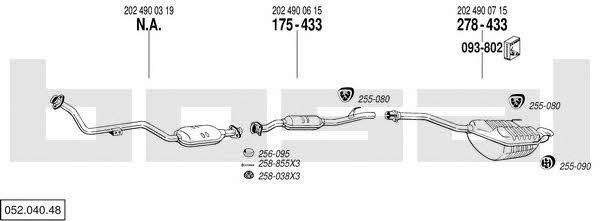 Bosal 052.040.48 Система випуску відпрацьованих газів 05204048: Купити в Україні - Добра ціна на EXIST.UA! 05204048 Bosal Система випуску відпрацьованих газів