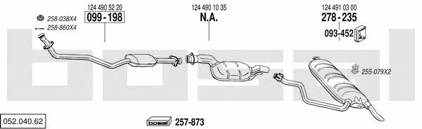 Bosal 052.040.62 Система випуску відпрацьованих газів 05204062: Купити в Україні - Добра ціна на EXIST.UA! 05204062 Bosal Система випуску відпрацьованих газів