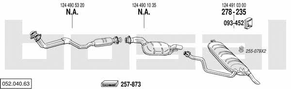 Bosal 052.040.63 Система випуску відпрацьованих газів 05204063: Купити в Україні - Добра ціна на EXIST.UA! 05204063 Bosal Система випуску відпрацьованих газів