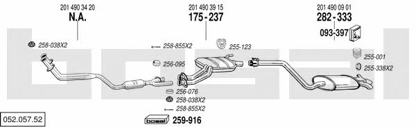 Bosal 052.057.52 Система випуску відпрацьованих газів 05205752: Купити в Україні - Добра ціна на EXIST.UA! 05205752 Bosal Система випуску відпрацьованих газів