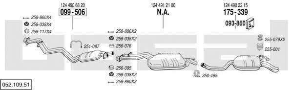 Bosal 052.109.51 Система випуску відпрацьованих газів 05210951: Купити в Україні - Добра ціна на EXIST.UA! 05210951 Bosal Система випуску відпрацьованих газів