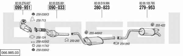 06698503 Bosal Система випуску відпрацьованих газів