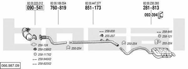 Bosal 066.987.09 Система випуску відпрацьованих газів 06698709: Купити в Україні - Добра ціна на EXIST.UA! 06698709 Bosal Система випуску відпрацьованих газів