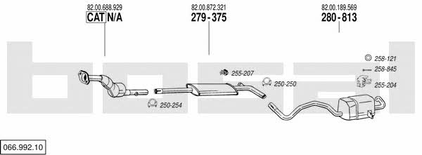06699210 Bosal Система выпуска отработаных газов