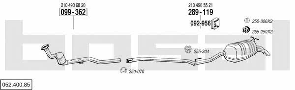 Bosal 052.400.85 Система випуску відпрацьованих газів 05240085: Купити в Україні - Добра ціна на EXIST.UA! 05240085 Bosal Система випуску відпрацьованих газів