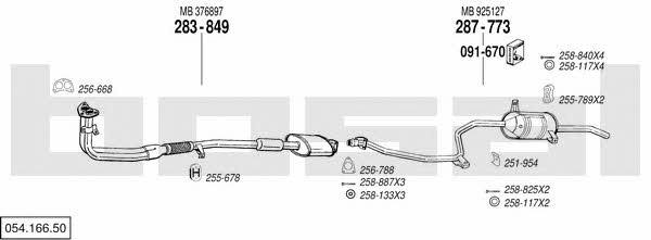 Bosal 054.166.50 Система випуску відпрацьованих газів 05416650: Купити в Україні - Добра ціна на EXIST.UA! 05416650 Bosal Система випуску відпрацьованих газів