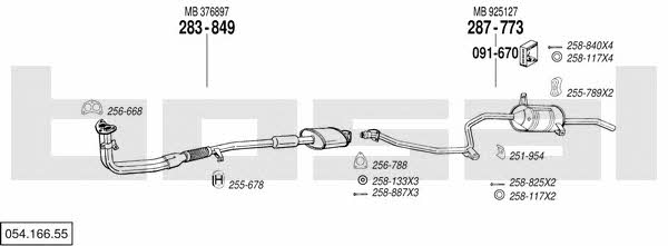 Bosal 054.166.55 Система випуску відпрацьованих газів 05416655: Купити в Україні - Добра ціна на EXIST.UA! 05416655 Bosal Система випуску відпрацьованих газів