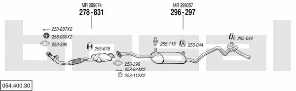 Bosal 054.400.30 Система випуску відпрацьованих газів 05440030: Купити в Україні - Добра ціна на EXIST.UA! 05440030 Bosal Система випуску відпрацьованих газів