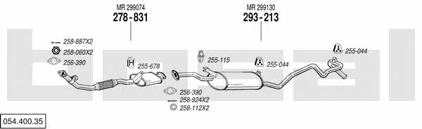 Bosal 054.400.35 Система випуску відпрацьованих газів 05440035: Купити в Україні - Добра ціна на EXIST.UA! 05440035 Bosal Система випуску відпрацьованих газів