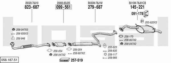 05818751 Bosal Система випуску відпрацьованих газів