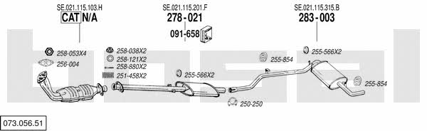 07305651 Bosal Система випуску відпрацьованих газів