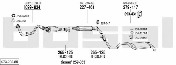 Bosal 073.202.55 Система випуску відпрацьованих газів 07320255: Купити в Україні - Добра ціна на EXIST.UA! 07320255 Bosal Система випуску відпрацьованих газів