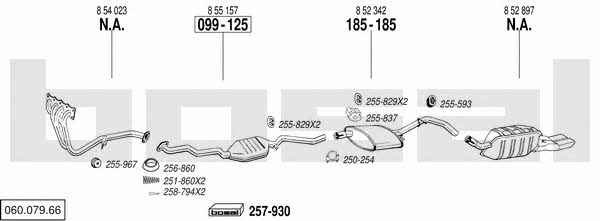 06007966 Bosal Система випуску відпрацьованих газів