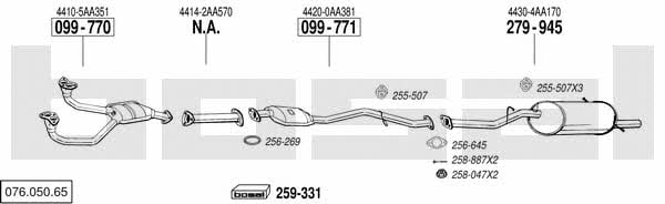 Bosal 076.050.65 Система випуску відпрацьованих газів 07605065: Купити в Україні - Добра ціна на EXIST.UA! 07605065 Bosal Система випуску відпрацьованих газів
