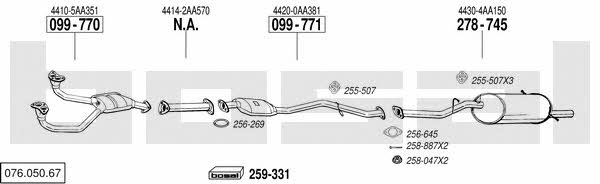 Bosal 076.050.67 Система випуску відпрацьованих газів 07605067: Купити в Україні - Добра ціна на EXIST.UA! 07605067 Bosal Система випуску відпрацьованих газів