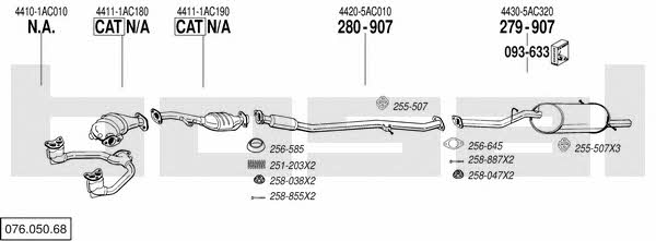 Bosal 076.050.68 Система випуску відпрацьованих газів 07605068: Купити в Україні - Добра ціна на EXIST.UA! 07605068 Bosal Система випуску відпрацьованих газів