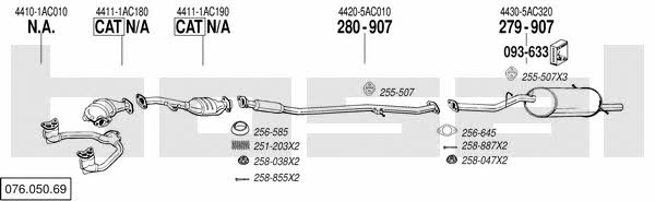 Bosal 076.050.69 Система випуску відпрацьованих газів 07605069: Купити в Україні - Добра ціна на EXIST.UA! 07605069 Bosal Система випуску відпрацьованих газів