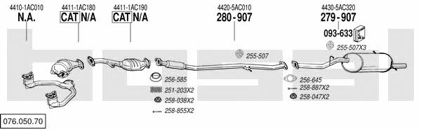 Bosal 076.050.70 Система випуску відпрацьованих газів 07605070: Купити в Україні - Добра ціна на EXIST.UA! 07605070 Bosal Система випуску відпрацьованих газів