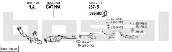 08095001 Bosal Система випуску відпрацьованих газів
