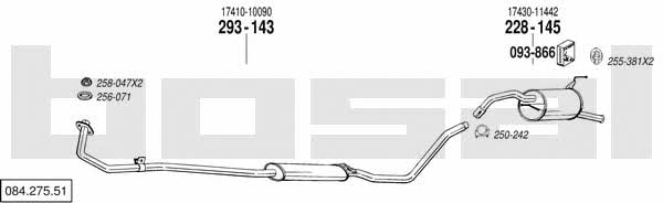 Bosal 084.275.51 Система выпуска отработаных газов 08427551: Купить в Украине - Отличная цена на EXIST.UA! 08427551 Bosal Система выпуска отработаных газов
