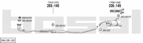 Bosal 084.281.65 Система выпуска отработаных газов 08428165: Купить в Украине - Отличная цена на EXIST.UA! 08428165 Bosal Система выпуска отработаных газов
