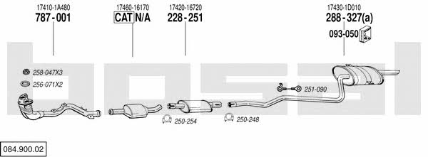 Bosal 084.900.02 Система випуску відпрацьованих газів 08490002: Приваблива ціна - Купити в Україні на EXIST.UA!