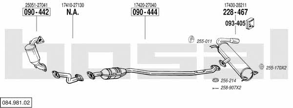 Bosal 084.981.02 Система выпуска отработаных газов 08498102: Купить в Украине - Отличная цена на EXIST.UA! 08498102 Bosal Система выпуска отработаных газов