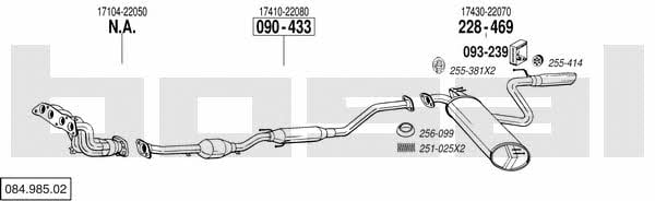 Bosal 084.985.02 Система выпуска отработаных газов 08498502: Купить в Украине - Отличная цена на EXIST.UA! 08498502 Bosal Система выпуска отработаных газов