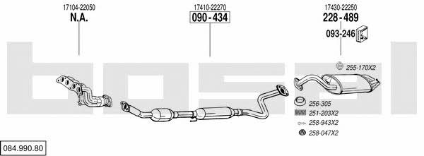 08499080 Bosal Система выпуска отработаных газов