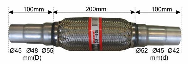 265005 Bosal Гофра глушителя