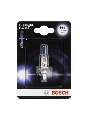Лампа галогенна Bosch Gigalight Plus 120 12В H1 55Вт +120% Bosch 1 987 301 108