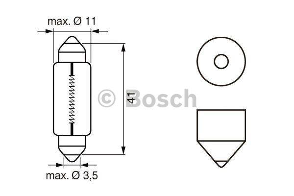 Bosch Лампа розжарювання C10W 12V 10W – ціна 21 UAH