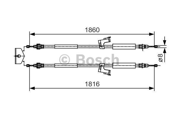 Трос ручного гальма Bosch 1 987 482 019
