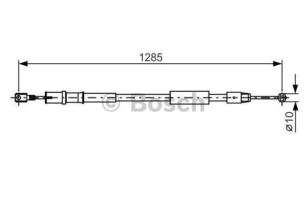 Трос ручника, левый Bosch 1 987 482 026