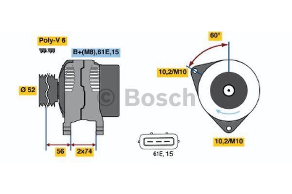 Генератор Bosch 0 123 325 011