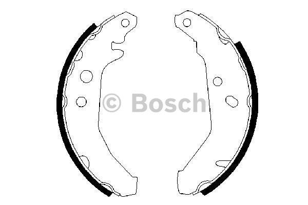 Колодки гальмівні барабанні, комплект Bosch 0 986 487 228