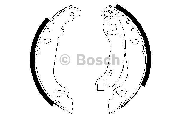 Колодки гальмівні барабанні, комплект Bosch 0 986 487 250
