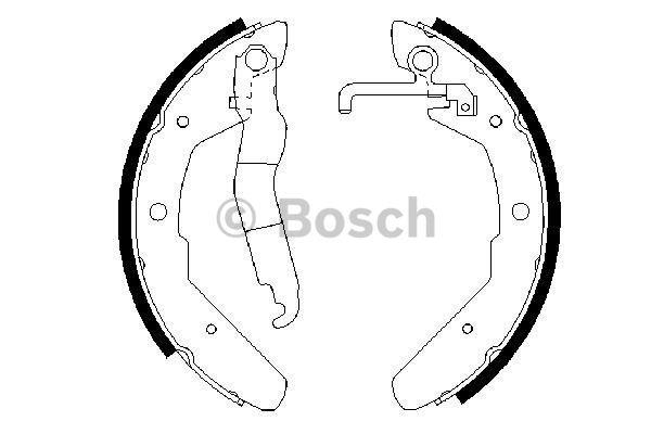 Колодки гальмівні барабанні, комплект Bosch 0 986 487 279