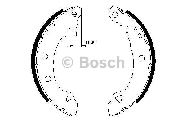 Колодки гальмівні барабанні, комплект Bosch 0 986 487 295