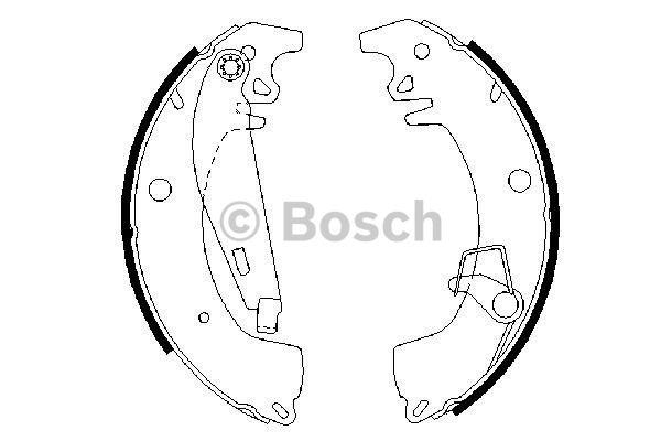Колодки гальмівні барабанні, комплект Bosch 0 986 487 332