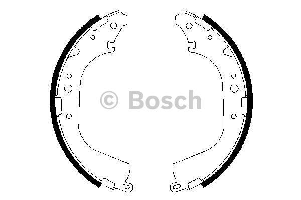 Колодки гальмівні барабанні, комплект Bosch 0 986 487 354