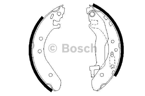 Колодки гальмівні барабанні, комплект Bosch 0 986 487 364